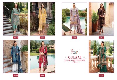 Shree fab by Gulaal luxury lawn collection vol 1 unstitched suit catalogue at affordable rate pakistani suit catalogs