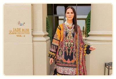 Shree fab by Jade bliss lawn collection vol 4 pure cotton printed Pakistani suit catalogue at affordable price pakistani suit catalogs