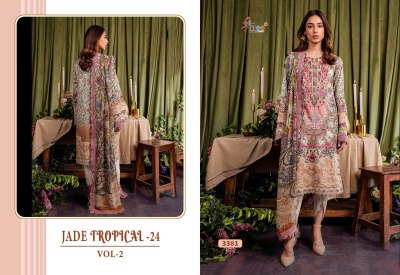 Shree fab by Jade tropical 24 pure cotton printed embroidered Pakistani suit catalogue at low rate pakistani suit catalogs