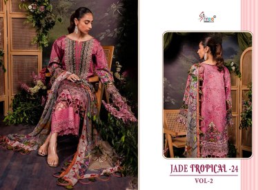 Shree fab by Jade tropical 24 pure cotton printed embroidered Pakistani suit catalogue at low rate pakistani suit catalogs