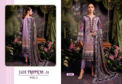 Shree fab by Jade tropical 24 pure cotton printed embroidered Pakistani suit catalogue at low rate pakistani suit catalogs