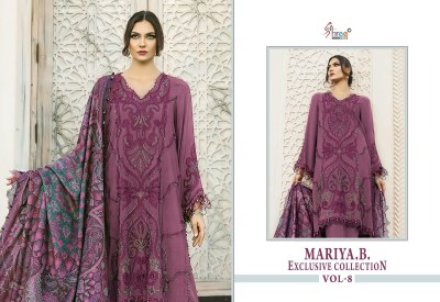 Shree fab by Maria b exclusive collection vol 8 pure reyon  embroidered Pakistani suit catalogue at amaviexpo pakistani suit catalogs