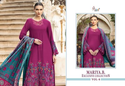 Shree fab by Maria b exclusive collection vol 8 pure reyon  embroidered Pakistani suit catalogue at amaviexpo pakistani suit catalogs