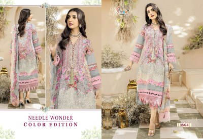 Shree fab by Needle wonder colour edition pure cotton printed Pakistani suit catalogue at low rate pakistani suit catalogs