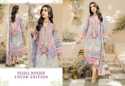 Shree fab by Needle wonder colour edition pure cotton printed Pakistani suit catalogue at low rate pakistani suit catalogs