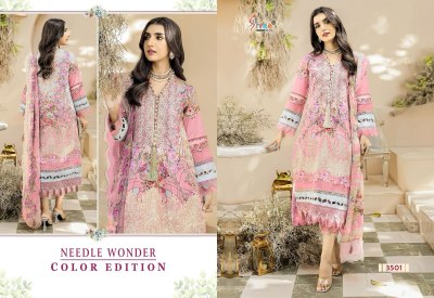 Shree fab by Needle wonder colour edition pure cotton printed Pakistani suit catalogue at low rate pakistani suit catalogs