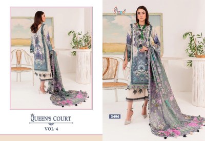 Shree fab by Queens court vol 4 cotton embroidered unstitched salwar suit catalogue at low rate salwar kameez catalogs