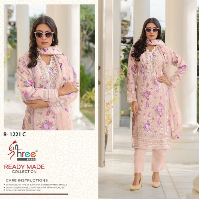 Shree fab by R 1221 organza digital printed kurti pant dupatta catalogue at affordable rate readymade suit catalogs