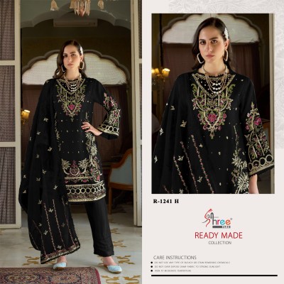 Shree fab by R 1241 organza embroidered fancy designer readymade suit catalogue at low rate Shree fab