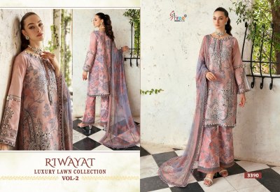 Shree fab present Riwayat luxury lawn collection vol 2 pure lawn cotton with embroidered Pakistani suit catalogue  pakistani suit catalogs