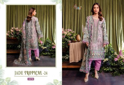 Shree fab present jade tropical 24 top pure cotton embroidered Pakistani suit catalogue at affordable rate pakistani suit catalogs