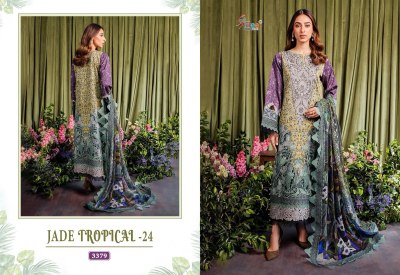 Shree fab present jade tropical 24 top pure cotton embroidered Pakistani suit catalogue at affordable rate pakistani suit catalogs