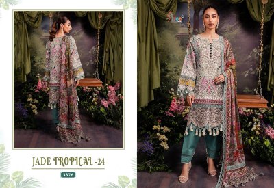 Shree fab present jade tropical 24 top pure cotton embroidered Pakistani suit catalogue at affordable rate pakistani suit catalogs