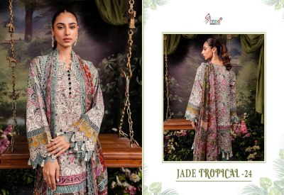 Shree fab present jade tropical 24 top pure cotton embroidered Pakistani suit catalogue at affordable rate pakistani suit catalogs