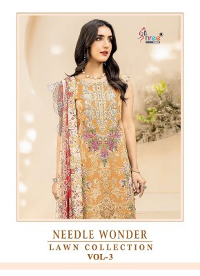 Shree fabs present needle wonder by lawn collection vol 3  Shree fab