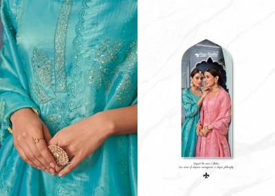 Shree  shalika by Azra organza embroidered unstitched suit catalogue at affordable rate salwar kameez catalogs