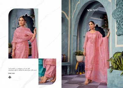 Shree  shalika by Azra organza embroidered unstitched suit catalogue at affordable rate salwar kameez catalogs