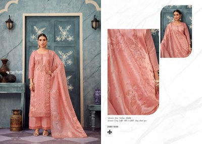 Shree  shalika by Azra organza embroidered unstitched suit catalogue at affordable rate salwar kameez catalogs