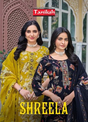 Shreela vol 1 by Taniksh Vartican discharge printed readymade suit catalogue at affordavble rate wholesale catalogs
