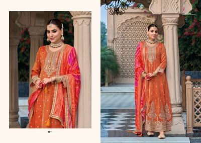 Shrinagar by Eba Lifestyle Pure Heavy Embroidered Designer long Gown with Dupatta catalogue at affordable rate gown catalogs