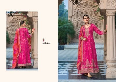 Shrinagar by Eba Lifestyle Pure Heavy Embroidered Designer long Gown with Dupatta catalogue at affordable rate gown catalogs