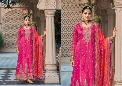 Shrinagar by Eba Lifestyle Pure Heavy Embroidered Designer long Gown with Dupatta catalogue at affordable rate gown catalogs