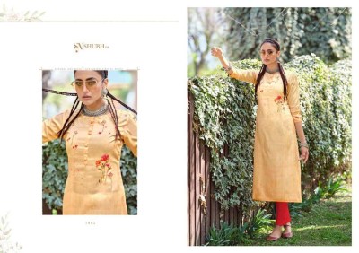 Shubh Nx Kesar Jam Silk hand work Kurti catalogue supplier  kurtis catalogs