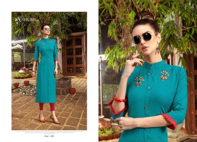 Shubh Nx Vastra 14 kg Rayon with hand work Kurti catalogue wholesale  kurtis catalogs