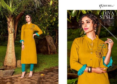 Shubh Nx Vastra 14 kg Rayon with hand work Kurti catalogue wholesale  kurtis catalogs