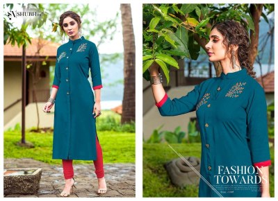 Shubh Nx Vastra 14 kg Rayon with hand work Kurti catalogue wholesale  kurtis catalogs