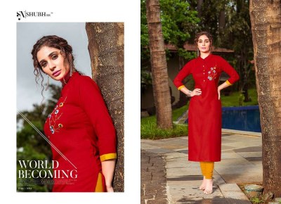 Shubh Nx Vastra 14 kg Rayon with hand work Kurti catalogue wholesale  kurtis catalogs