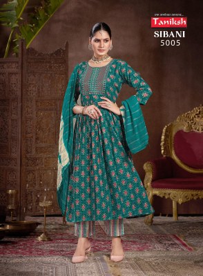 Sibani vol 5 by Taniksh reyon printed embroidered fancy anarkali suit catalogue at low rate readymade suit catalogs