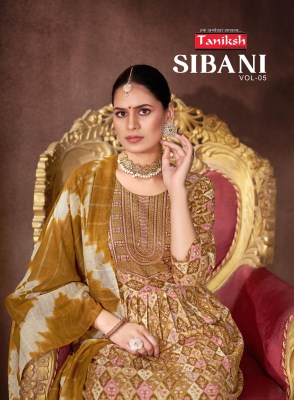 Sibani vol 5 by Taniksh reyon printed embroidered fancy anarkali suit catalogue at low rate readymade suit catalogs