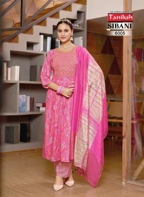 Sibani vol 6 by Tniksh fancy reyon printed ghera style readymade suit catalogue at low parice readymade suit catalogs