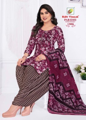 Sidhi Vinayak Paridhi Vol 13 Cotton Printed Readymade Suit Set with Lining And Dupatta Wholesale kurtis catalogs