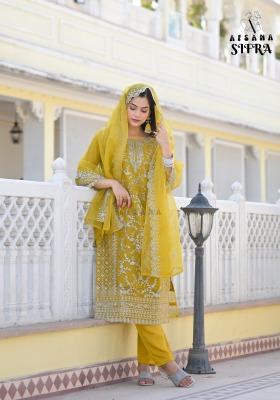 Sifra by Afsana organza designer zari work readymade pakistani suit catalogue at affordable rate readymade suit catalogs