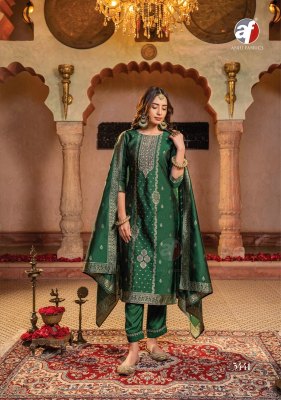 Silk Affair vol 3 by Anju fabric banarasi silk designer kurti pant and dupatta catalogue at low rate wholesale catalogs
