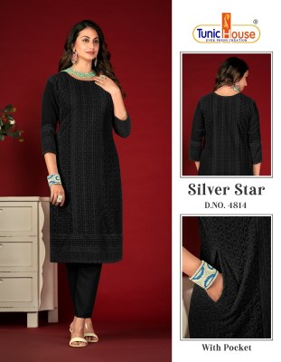 Silver star by tunis house Fully Lukhnovi work kurti with bottom catalogue 