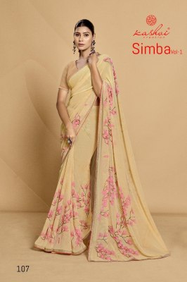 Simba vol 1 by Kashvi exclusive Swarovski georgette saree catalogue sarees catalogs