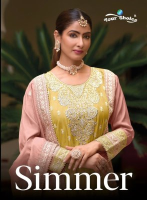 Simmer by Your choice Unique designer free size readymade suit for marriage and karva function pakistani suit catalogs