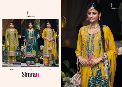 Simran by Eba life style heavy chinon embroidered readymade suit catalogue at low rate readymade suit catalogs