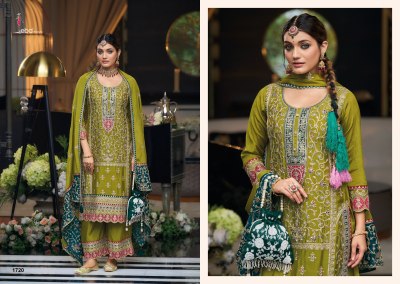 Simran by Eba life style heavy chinon embroidered readymade suit catalogue at low rate readymade suit catalogs