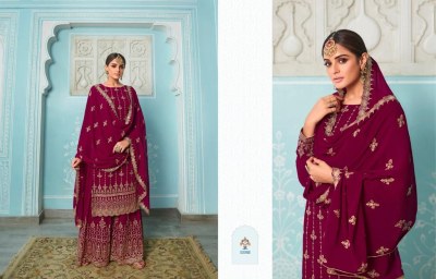 Simran by Zisa Fancy Embroidered Georgette Sharara Suit catalogue at low price fancy sharara suit Catalogs