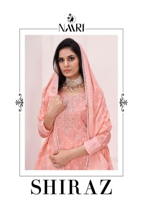 Siraz by Naari pure muslin jacquard siroski work pakistani suit catalogue at low rate   Naari