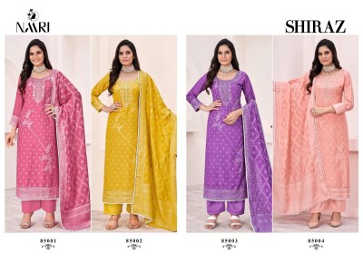 Siraz by Naari pure muslin jacquard siroski work pakistani suit catalogue at low rate   pakistani suit catalogs