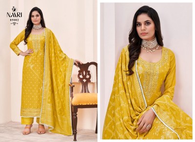 Siraz by Naari pure muslin jacquard siroski work pakistani suit catalogue at low rate   pakistani suit catalogs