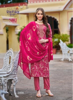 Siri vol 2 by Radhika life style reyon capsule foil printed top bottom dupatta catalogue readymade suit catalogs