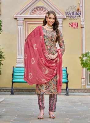 Siri vol 2 by Radhika life style reyon capsule foil printed top bottom dupatta catalogue readymade suit catalogs