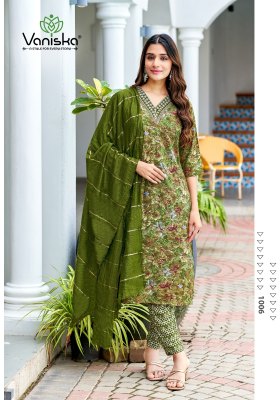 Sitara vol 1 by Vaniska Reyon foil printed Fancy embroidered readymade suit catalogue at affordable rate readymade suit catalogs