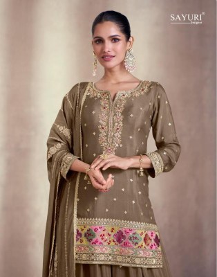 Siyona by sayuri designer real chinon sharara suit collection at affordable rate fancy sharara suit Catalogs